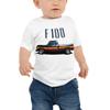 1979 F100 Custom Pickup Truck Retro Baby Jersey Short Sleeve Tee White view 1