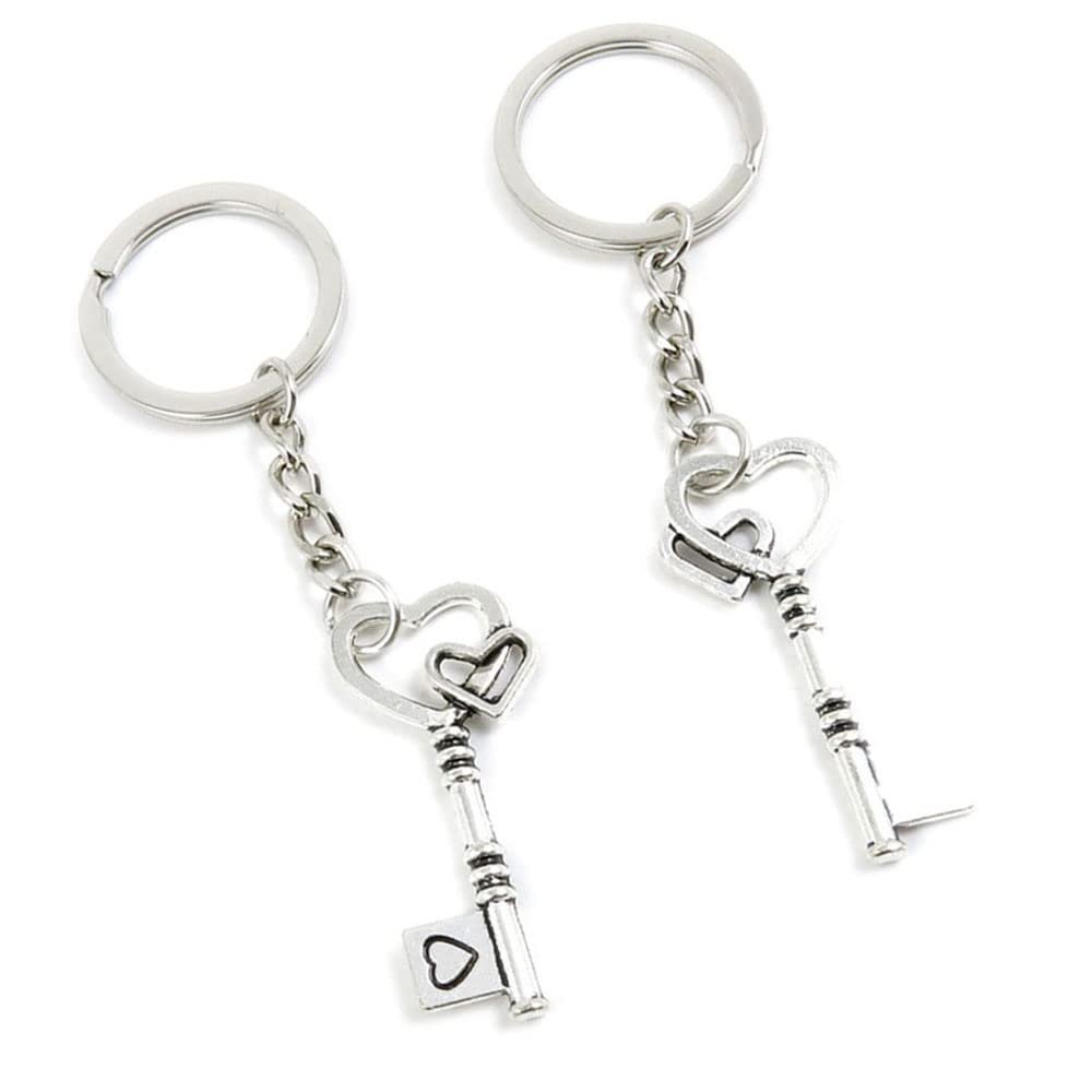 5 Pieces Keychain Keyring Door Car Key Chain Ring Tag Charms Supplies N4KQ4F Key of Love