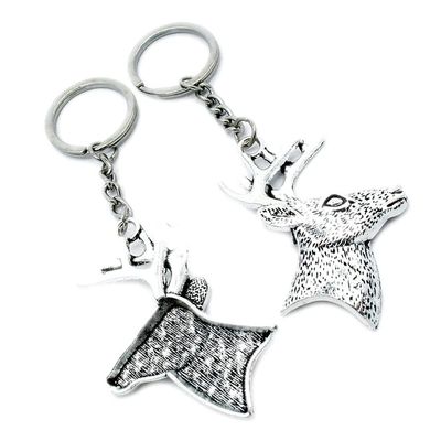 10 Pieces Keychain Keyring Door Car Key Chain Ring Tag Charms Supplies X3TL5Y Xmas Deer Buck