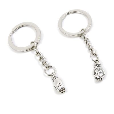 5 Pieces Keychain Keyring Door Car Key Chain Ring Tag Charms Supplies C7QB4I Buddha Palm