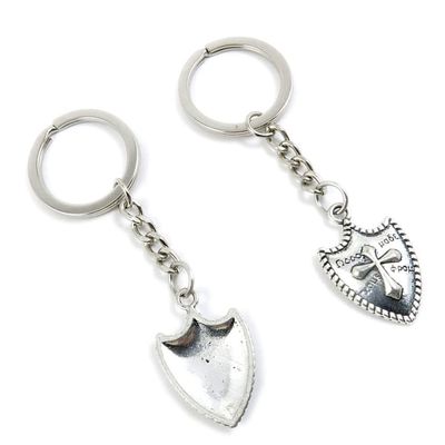 10 Pieces Keychain Keyring Door Car Key Chain Ring Tag Charms Supplies P7RT4D Cross Roman Shield
