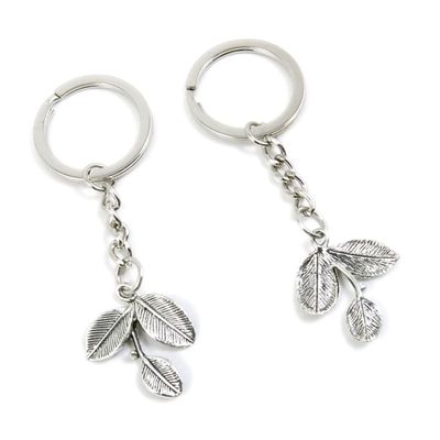 5 Pieces Keychain Keyring Door Car Key Chain Ring Tag Charms Supplies N1SI9C Leaves