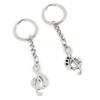5 Pieces Keychain Keyring Door Car Key Chain Ring Tag Charms Supplies B8TD2P Music Musical Note view 1
