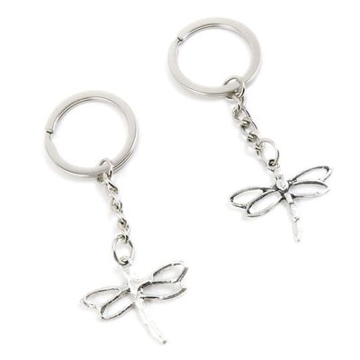 10 Pieces Keychain Keyring Door Car Key Chain Ring Tag Charms Supplies N3TV3U Dragonfly