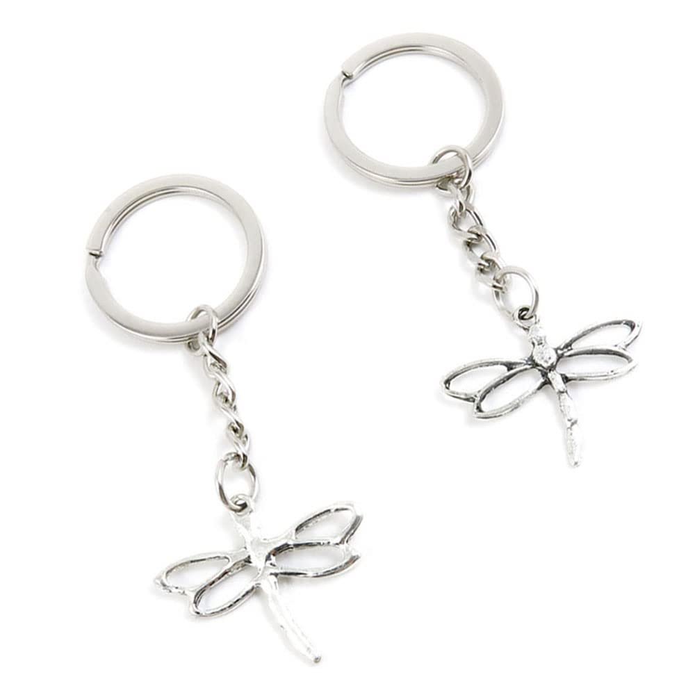 10 Pieces Keychain Keyring Door Car Key Chain Ring Tag Charms Supplies N3TV3U Dragonfly