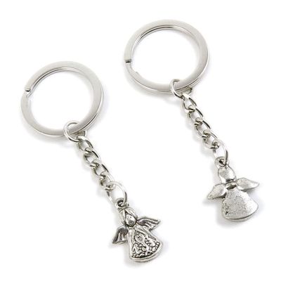 5 Pieces Keychain Keyring Door Car Key Chain Ring Tag Charms Supplies B3DK5O Elf Angel Cherub