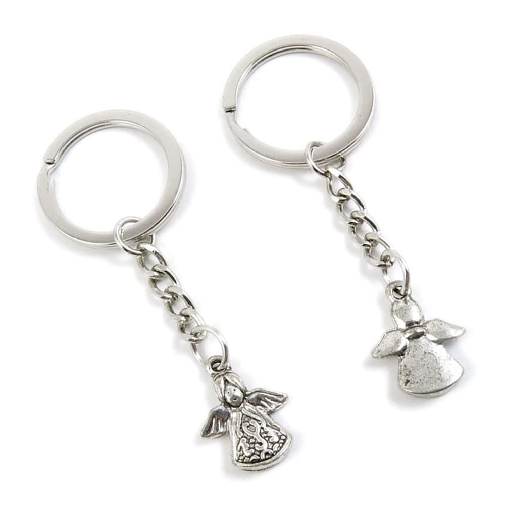 5 Pieces Keychain Keyring Door Car Key Chain Ring Tag Charms Supplies B3DK5O Elf Angel Cherub
