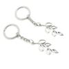 5 Pieces Keychain Keyring Door Car Key Chain Ring Tag Charms Supplies S6TM6O Branch Leaves view 1