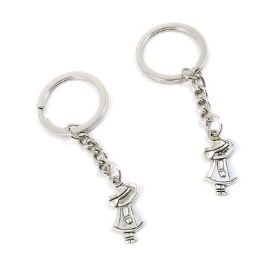5 Pieces Keychain Keyring Door Car Key Chain Ring Tag Charms Supplies T3KF8A Little Girl