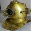 Adam Antique U.S Navy Mark V Boston Diving Divers Helmet Steel & Brass Antique US Navy Mark V Scuba Marine Diving Divers Deep Sea Helmet view 3