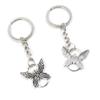 10 Pieces Keychain Keyring Door Car Key Chain Ring Tag Charms Supplies I5BD4T Butterfly Connector view 1