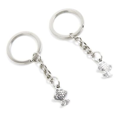 10 Pieces Keychain Keyring Door Car Key Chain Ring Tag Charms Supplies I0AX7E Carp Fish