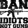 Ban Idiots Not Guns |Great Gift Idea|Decal Sticker|2 Pack|5 Inch Stickers|FBMS11240 view 2