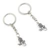 5 Pieces Keychain Keyring Door Car Key Chain Ring Tag Charms Supplies G2PN5Y Rose Flower view 1