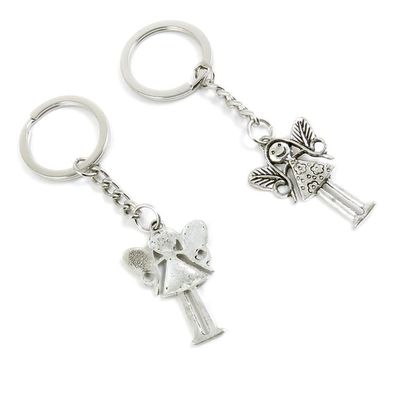 10 Pieces Keychain Keyring Door Car Key Chain Ring Tag Charms Supplies J4OM6C Elf Angel Girl Fairy