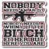 Nobody Needs an AR-15? Nobody Needs A Whiny Little Bitch Either But Here You are |Great Gift Idea|Decal Sticker|2 Pack|5 Inch Stickers|FBMS11290 view 1
