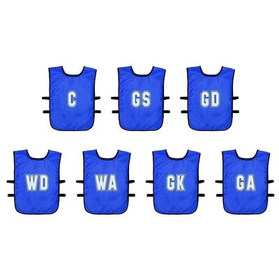 Precision Unisex (Pack 7) (Youths, Adult) Pack of 7 Mesh Netball Training Bibs Youths Adult, White, One Size UK