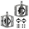 ROCKBROS MTB Mountain Bike Pedals Compatible with SPD Mountain Bike Dual Function Sealed Clipless Aluminum Bicycle Flat Platform 9/16" Pedals with Cleats for Road, MTB, Mountain Bikes view 1