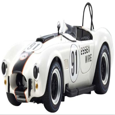 Kyosho Original KS08047EW 1/18 Shelby Cobra 427 S/C ESSEX WIRE #91 White/Dark Blue, Finished Product