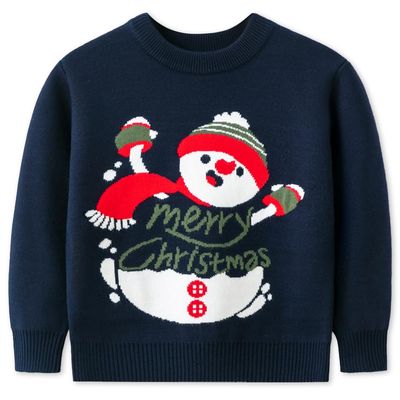 Toddlers Christmas Santa Snowman Sweater Boy Ugly Xmas Holiday Pullover Sweatshirt 2-3T