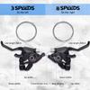 TOBWOLF Bicycle Brake Levers Shifter, 3x8 24 Speed Mountain Bike shifters Set, Left Right Brake Lever Shifter Kits with Gear Indicator, Replacement with Shift Cables for Moutain Bike Folding Bike view 3