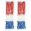 Sanung Tricolor Basketball Net, 12 Loops 7 Knots Polyester Anti-Whip Basketball Net Replacement,All-Weather for Indoor Outdoor Use, Set of 2 view 1