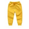 Boys Girls Solid Cotton Pants Boys Casual Sport Pants Jogging Leggings Baby Kids Children Trousers Yellow
