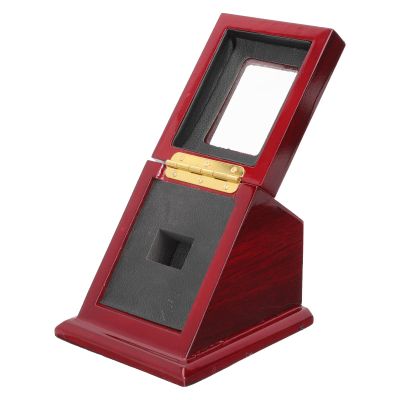 BESPORTBLE Championship Ring Display Case: Wooden Sports Baseball Ring Display Case Box for s Keepsake Awards Softball, 1 Slot