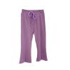 Summer Girls Casual Candy Color Comfortable Pants Baby Kids Children Trousers Purple view 1
