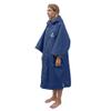 4MonsterSwim Parka with Hood,Quick-Dry Wetsuit Changing Robe Waterproof,Warm Coat Surf Poncho for Water Sport, Beach&Pool (Short Sleeve Navy, Medium) view 3