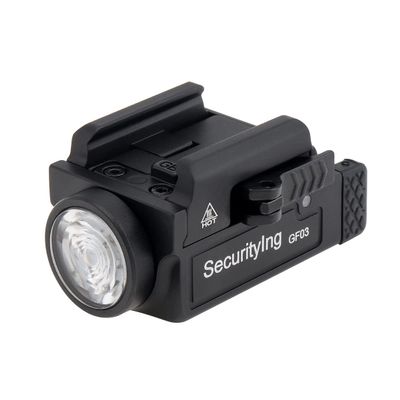 SecurityIng GF03 800 Lumens Mini Tactical Light, Micro Rechargeable Quick Release Rail Mounted Flashlight with Type-C Port, for 1913 Rail Compatible Firearms
