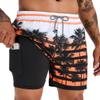 APTRO Men's Swim Trunks with Compression Liner 5 Inch Bathing Suit Beach Swimsuits #C196 M view 1