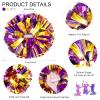 4Pcs Upgraded 12inch Metallic Cheerleading Pom Poms, HOLENGS Cheerleader Pompoms Cheer Poms for Kids Adults, Cheering Squad Pompoms for School Sports Games Dance Party (Purple and Gold) view 2
