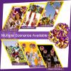 4Pcs Upgraded 12inch Metallic Cheerleading Pom Poms, HOLENGS Cheerleader Pompoms Cheer Poms for Kids Adults, Cheering Squad Pompoms for School Sports Games Dance Party (Purple and Gold) view 4