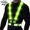 BAOBICUTE LED Reflective Vest, USB Rechargeable Reflective Running Gear with Safety Lights and Adjustable Size Elastic Band Night Vest Gear Accessories for Men Women Kids (Green Light) view 1