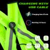 BAOBICUTE LED Reflective Vest, USB Rechargeable Reflective Running Gear with Safety Lights and Adjustable Size Elastic Band Night Vest Gear Accessories for Men Women Kids (Green Light) view 3
