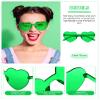 CHENGU 12 Pairs Summer Pool Party Favor Colorful Heart Rimless Sunglasses for Women Transparent Trendy Sunglasses(Bright Colors) view 4