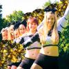4Pcs Upgraded 12inch Metallic Cheerleading Pom Poms, HOLENGS Cheerleader Pompoms Cheer Poms for Kids Adults, Cheering Squad Pompoms for School Sports Games Dance Party (Black and Gold) view 4