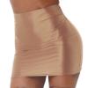 Freebily Women's Glossy Shiny Pencil Skirts High Waist Semi See Through Sheer Bodycon Miniskirts Coffee Large view 4