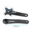 DJC Bike Crankset 104BCD with Chainring BSA Bottom Bracket with Spindle for MTB 1x 2X 3X Speed Mountain Bike Black Red Oilslick 170mm 175mm (175mm Black, Round 36T) view 2