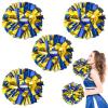HOLENGS 4Pcs Upgraded 12inch Metallic Cheerleading Pom Poms, Cheerleader Pompoms Cheer Poms for Kids Adults, Cheering Squad Pompoms for School Sports Games Dance Party (Blue and Gold) view 1