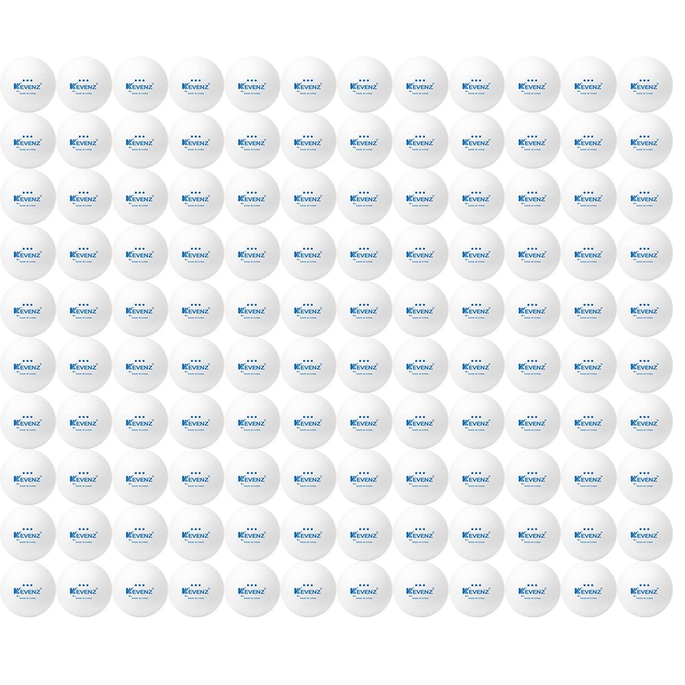 KEVENZ 3 Star Ping Pong Balls, 120 Pack Advanced Table Tennis Balls, Bulk Outdoor and Indoor Ping-Pong Balls for Training, Competition and More, White