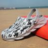FLIOZY Garden Clogs Mens Breathable Beach Sandals Outdoor Indoor Water Clogs Travel Walking Sports Sandals Grey Camo 45 view 3