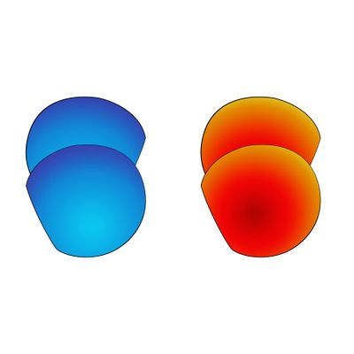 EZReplace Lenses Replacement for Oakley Clifden OO9440 Sunglasses (Polarized Lenses) - Fits Oakley Clifden Frame (Ice Blue+Fire Red)
