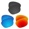 EZReplace Lenses Replacement for Oakley Deadbolt OO6046 Sunglasses (Polarized Lenses) - Fits Oakley Deadbolt Frame (Carbon Black+Ice Blue+Fire Red) view 1