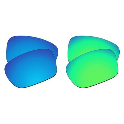 EZReplace Lenses Replacement for Oakley Latch SQ OO9353 Sunglasses (Polarized Lenses) - Fits Oakley Latch SQ Frame (Ice Blue+Spring Green)