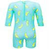 Daenrui Kids Girls Boys UPF 50+ Long Sleeve One Piece Swimsuits Zipper Rash Guard Water Sport Boxer Swimwear Turquoise 5-6 Years view 2