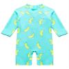 Daenrui Kids Girls Boys UPF 50+ Long Sleeve One Piece Swimsuits Zipper Rash Guard Water Sport Boxer Swimwear Turquoise 5-6 Years view 3