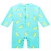 Daenrui Kids Girls Boys UPF 50+ Long Sleeve One Piece Swimsuits Zipper Rash Guard Water Sport Boxer Swimwear Turquoise 5-6 Years view 4