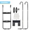 HBTower Trampoline Ladder, 2 Steps with Wide Steps, Trampoline Storage Bag, Universal Hook, 220 lbs Capacity Trampoline Accessories for Children Kids, Black view 4